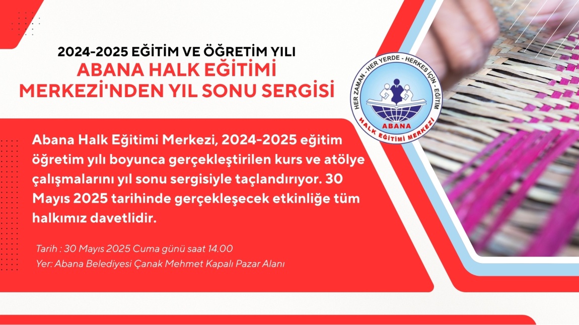 Abana Halk Eğitimi Merkezi'nden Yıl Sonu Sergisi: Emeğin ve Eğitimin Buluşması